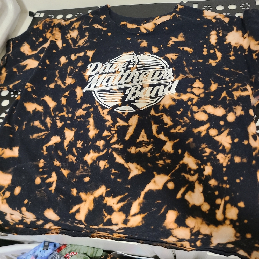 Hand acid washed Dave Matthew's band tee